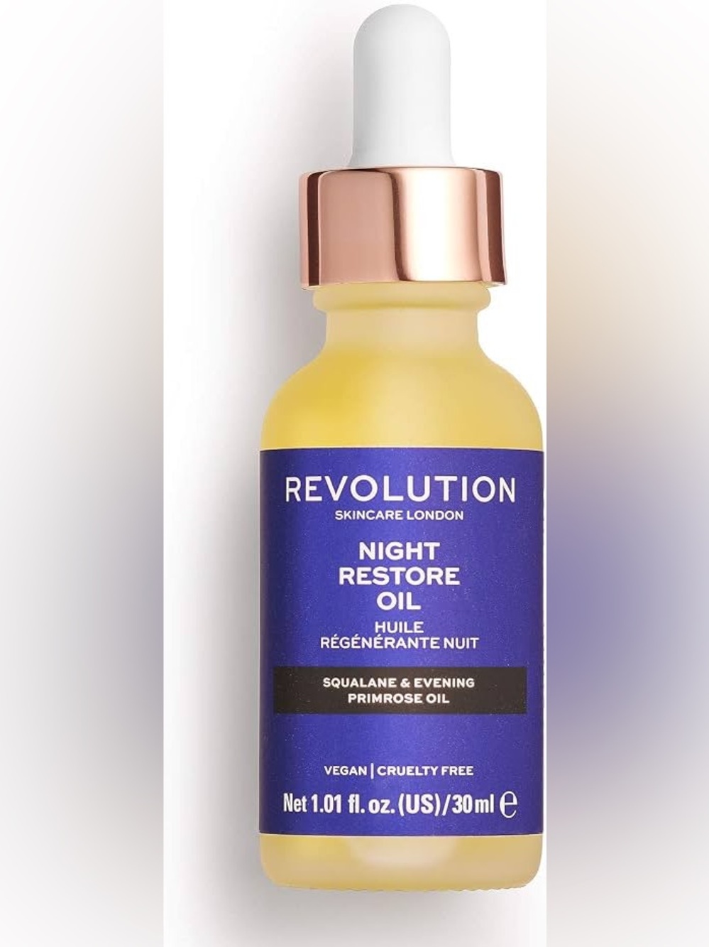 New Revolution Skincare London 1 oz Night Restore  Oil Evening Primrose Squalene